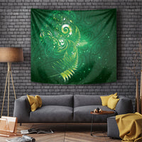 Aotearoa New Zealand New Year Tapestry Tribal Koru Tattoo Green Galaxy Maori Silver Fern