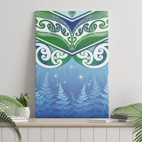 Aotearoa New Zealand New Year Canvas Wall Art Maori Motifs with Silver Fern and Matariki Stars