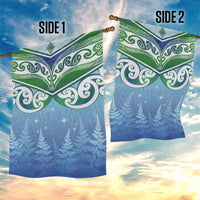 Aotearoa New Zealand New Year Garden Flag Maori Motifs with Silver Fern and Matariki Stars LT03 - Polynesian Pride