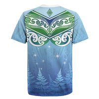 Aotearoa New Zealand New Year Rugby Jersey Maori Motifs with Silver Fern and Matariki Stars