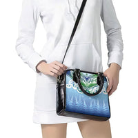 Aotearoa New Zealand New Year Shoulder Handbag Maori Motifs with Silver Fern and Matariki Stars