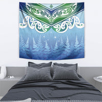 Aotearoa New Zealand New Year Tapestry Maori Motifs with Silver Fern and Matariki Stars