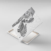 Aotearoa Moko Tribal Tattoo Canvas Wall Art New Zealand Maori Penguin and Fantail White Color