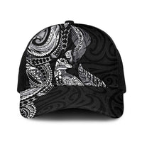 Aotearoa Moko Tribal Tattoo Baseball Net Cap New Zealand Maori Penguin and Fantail Black Color LT03 One Size Black Black - Polynesian Pride