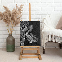 Aotearoa Moko Tribal Tattoo Canvas Wall Art New Zealand Maori Penguin and Fantail Black Color LT03 - Polynesian Pride