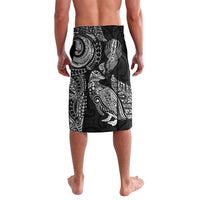 Aotearoa Moko Tribal Tattoo Lavalava New Zealand Maori Penguin and Fantail Black Color