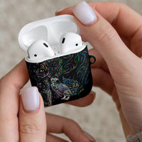 Aotearoa Moko Tribal Tattoo AirPods Case New Zealand Maori Penguin and Fantail Paua Shell Style
