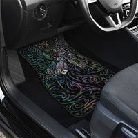Aotearoa Moko Tribal Tattoo Car Mats New Zealand Maori Penguin and Fantail Paua Shell Style