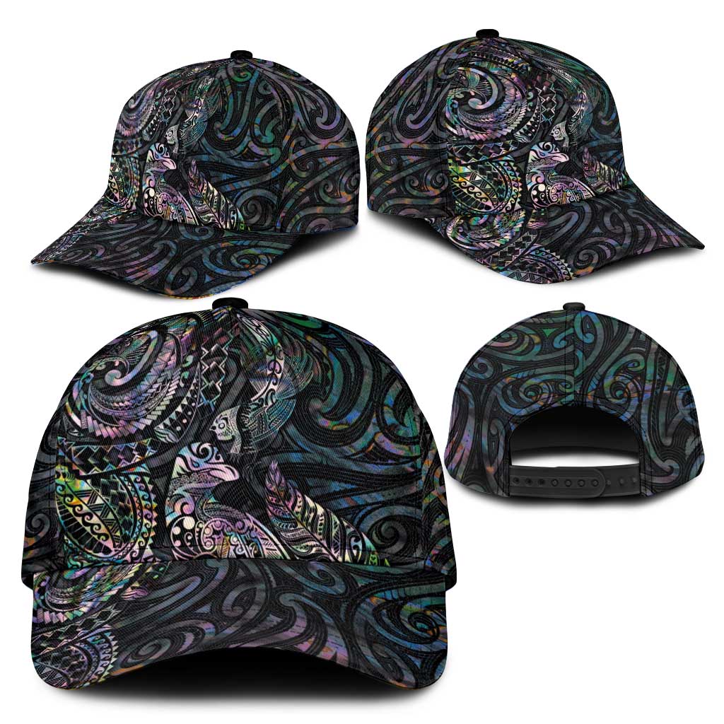 Aotearoa Moko Tribal Tattoo Classic Cap New Zealand Maori Penguin and Fantail Paua Shell Style LT03 - Polynesian Pride