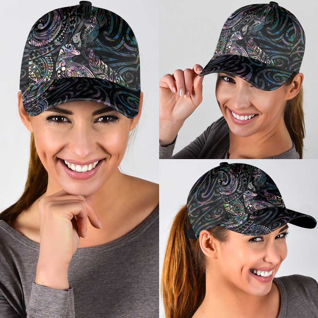 Aotearoa Moko Tribal Tattoo Classic Cap New Zealand Maori Penguin and Fantail Paua Shell Style LT03 - Polynesian Pride