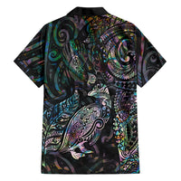Aotearoa Moko Tribal Tattoo Hawaiian Shirt New Zealand Maori Penguin and Fantail Paua Shell Style LT03 - Polynesian Pride