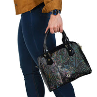 Aotearoa Moko Tribal Tattoo Shoulder Handbag New Zealand Maori Penguin and Fantail Paua Shell Style