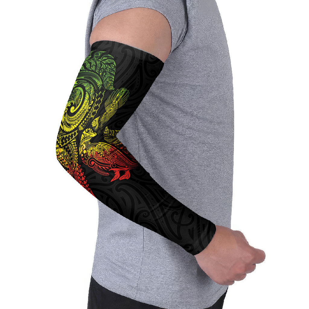 Aotearoa Moko Tribal Tattoo Arm Sleeves New Zealand Maori Penguin and Fantail Reggae Style