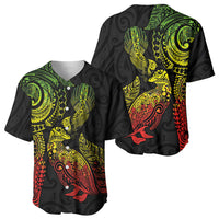 Aotearoa Moko Tribal Tattoo Baseball Jersey New Zealand Maori Penguin and Fantail Reggae Style
