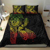Aotearoa Moko Tribal Tattoo Bedding Set New Zealand Maori Penguin and Fantail Reggae Style LT03 - Polynesian Pride