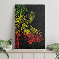 Aotearoa Moko Tribal Tattoo Canvas Wall Art New Zealand Maori Penguin and Fantail Reggae Style