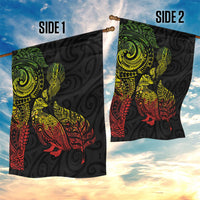 Aotearoa Moko Tribal Tattoo Garden Flag New Zealand Maori Penguin and Fantail Reggae Style LT03 - Polynesian Pride