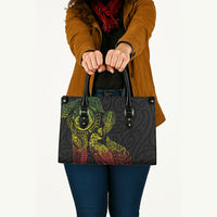 Aotearoa Moko Tribal Tattoo Leather Bag New Zealand Maori Penguin and Fantail Reggae Style
