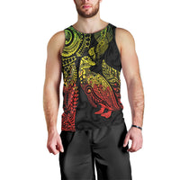Aotearoa Moko Tribal Tattoo Men Tank Top New Zealand Maori Penguin and Fantail Reggae Style LT03 - Polynesian Pride