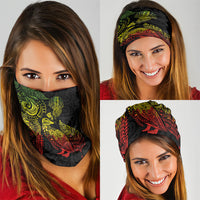 Aotearoa Moko Tribal Tattoo Neck Gaiter New Zealand Maori Penguin and Fantail Reggae Style
