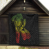 Aotearoa Moko Tribal Tattoo Quilt New Zealand Maori Penguin and Fantail Reggae Style