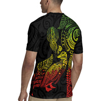 Aotearoa Moko Tribal Tattoo Rugby Jersey New Zealand Maori Penguin and Fantail Reggae Style