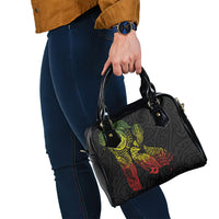 Aotearoa Moko Tribal Tattoo Shoulder Handbag New Zealand Maori Penguin and Fantail Reggae Style