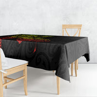 Aotearoa Moko Tribal Tattoo Tablecloth New Zealand Maori Penguin and Fantail Reggae Style LT03 - Polynesian Pride
