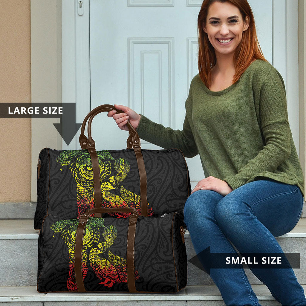 Aotearoa Moko Tribal Tattoo Travel Bag New Zealand Maori Penguin and Fantail Reggae Style LT03 - Polynesian Pride