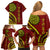 Kolisi Tonga Atele Family Matching Off Shoulder Short Dress and Hawaiian Shirt Ngatu and Polynesian Pattern