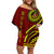 Kolisi Tonga Atele Family Matching Off Shoulder Short Dress and Hawaiian Shirt Ngatu and Polynesian Pattern