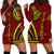 Kolisi Tonga Atele Hoodie Dress Ngatu and Polynesian Pattern