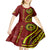 Kolisi Tonga Atele Kid Short Sleeve Dress Ngatu and Polynesian Pattern