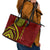 Kolisi Tonga Atele Leather Tote Bag Ngatu and Polynesian Pattern