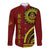 Kolisi Tonga Atele Long Sleeve Button Shirt Ngatu and Polynesian Pattern