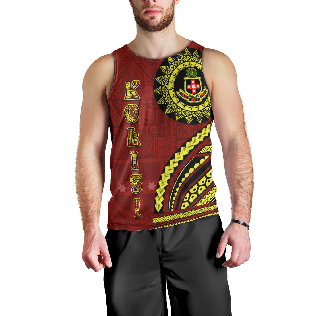 Kolisi Tonga Atele Men Tank Top Ngatu and Polynesian Pattern