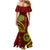 Kolisi Tonga Atele Mermaid Dress Ngatu and Polynesian Pattern