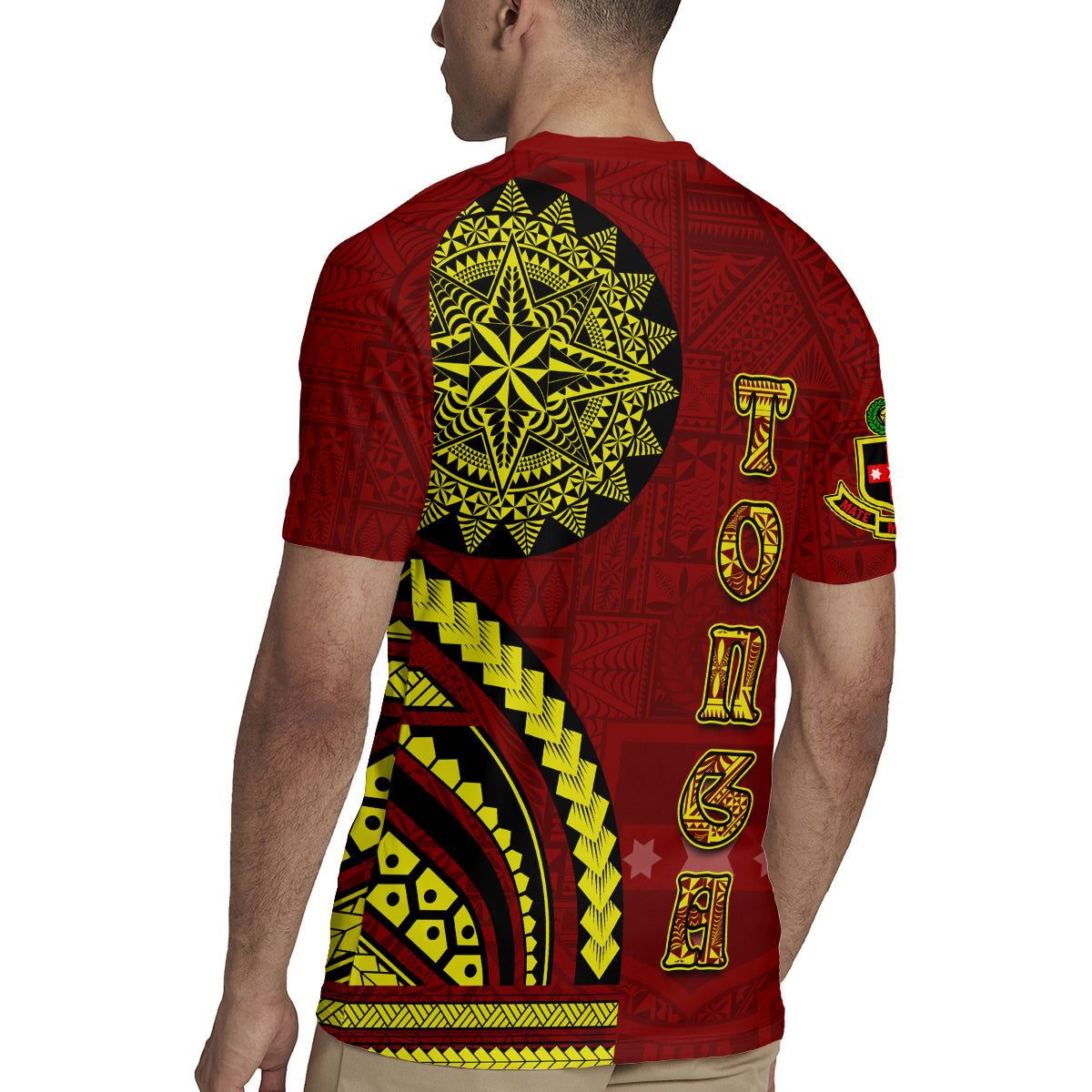 Kolisi Tonga Atele Rugby Jersey Ngatu and Polynesian Pattern