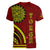 Kolisi Tonga Atele Women V-Neck T-Shirt Ngatu and Polynesian Pattern