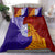 Kolisi Tonga Atele and Tupou College Toloa Bedding Set Ngatu and Polynesian Spiral Pattern