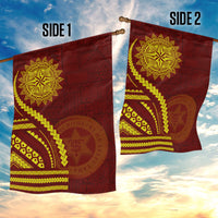 Tonga High School Garden Flag Ngatu and Polynesian Pattern