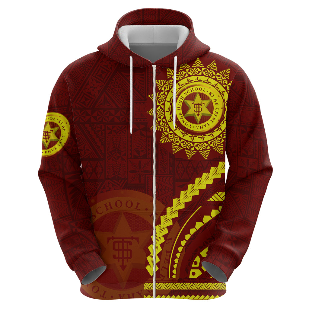 Tonga High School Hoodie Ngatu and Polynesian Pattern