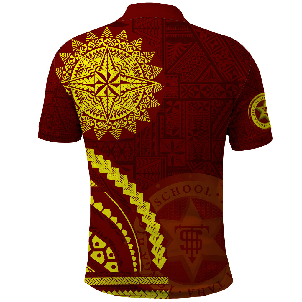 Tonga High School Polo Shirt Ngatu and Polynesian Pattern LT03 - Polynesian Pride