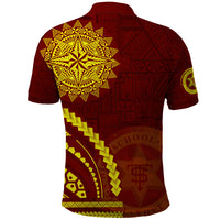 Tonga High School Polo Shirt Ngatu and Polynesian Pattern LT03 - Polynesian Pride