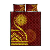 Tonga High School Quilt Bed Set Ngatu and Polynesian Pattern
