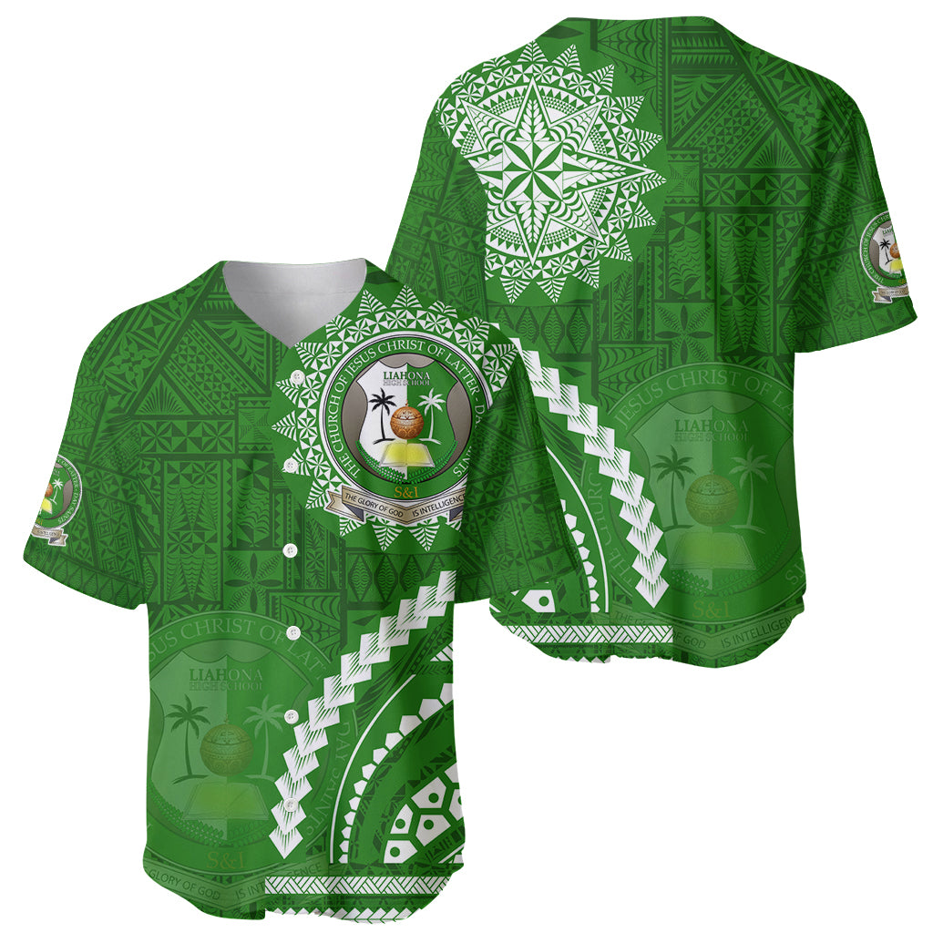 Liahona High School Baseball Jersey Ngatu and Polynesian Pattern LT03 - Polynesian Pride