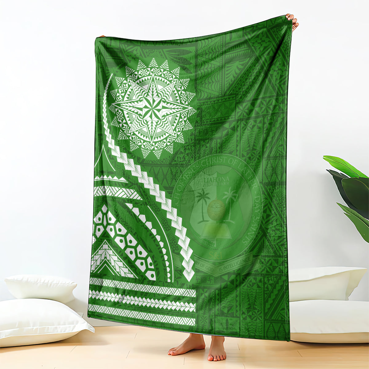 Liahona High School Blanket Ngatu and Polynesian Pattern LT03 - Polynesian Pride