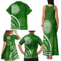 Liahona High School Family Matching Tank Maxi Dress and Hawaiian Shirt Ngatu and Polynesian Pattern