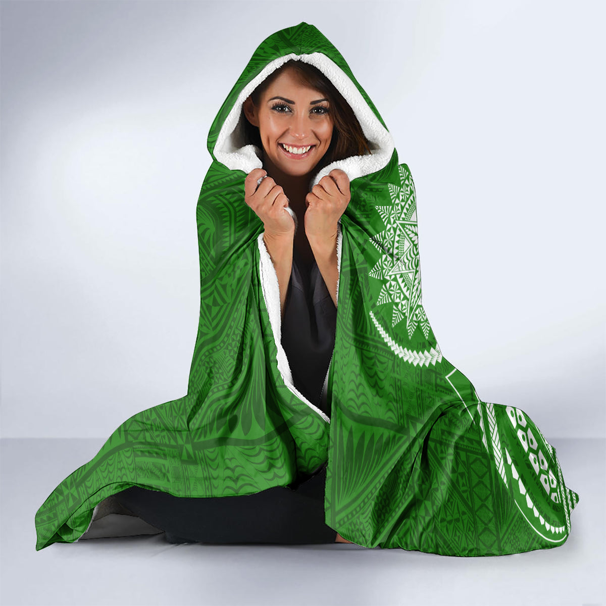 Liahona High School Hooded Blanket Ngatu and Polynesian Pattern