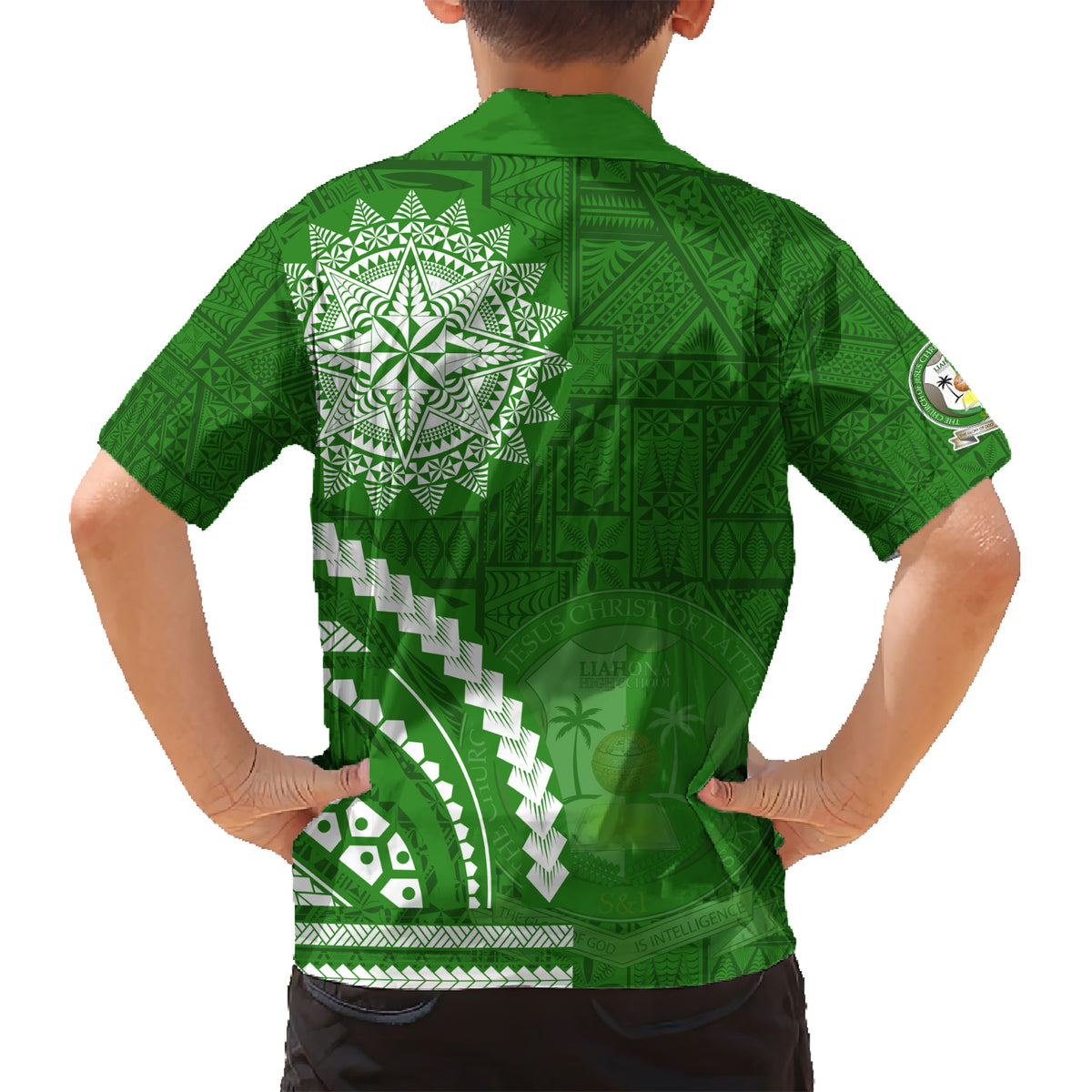 Liahona High School Kid Hawaiian Shirt Ngatu and Polynesian Pattern LT03 - Polynesian Pride